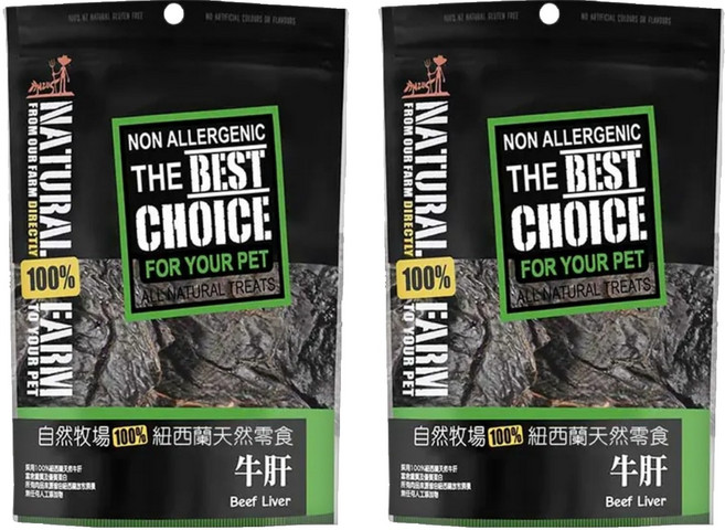 NATURAL FARM 自然牧場 紐西蘭天然零食, 牛肝, 120g, 2包