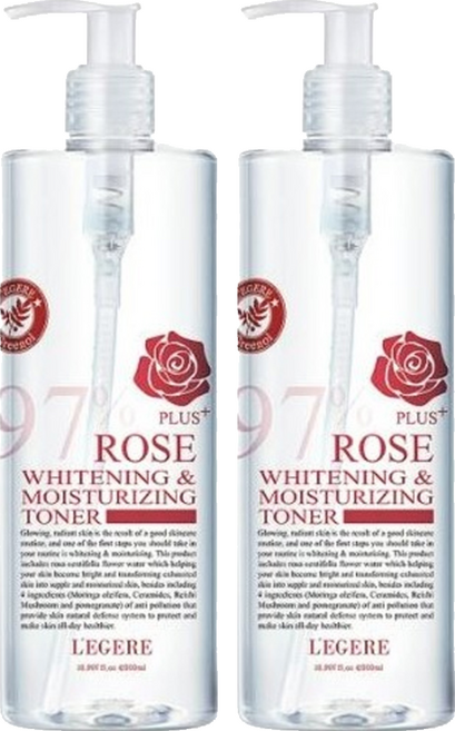 L'EGERE 97玫瑰淨白防護精華露, 500ml, 2瓶