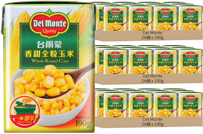 Del Monte 香甜全粒玉米, 190g, 72罐