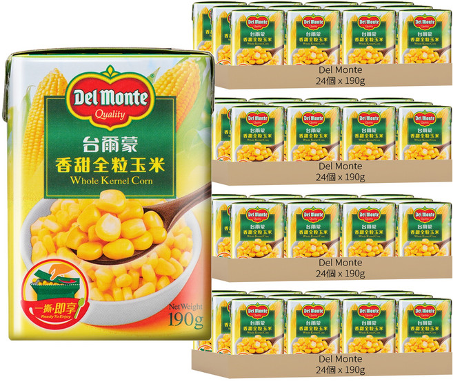 Del Monte 香甜全粒玉米, 190g, 96罐