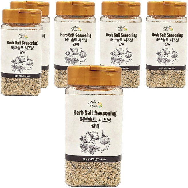 Natural Spice 香草鹽調味料 蒜味, 400g, 6個
