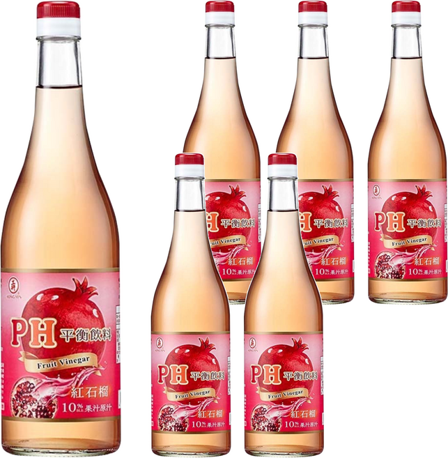 KONG YEN 工研 PH平衡 紅石榴飲料, 750ml, 6瓶