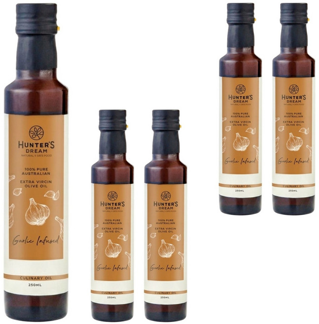 HUNTER'S DREAM 獵人谷之夢 澳洲蒜味特級初榨橄欖油, 250ml, 5瓶