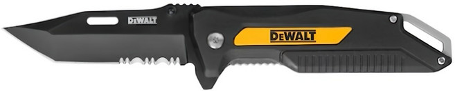 DEWALT 得偉 可拆式快速折疊刀 安全快拆 多功能切割工具 DWHT10910, 黑色 + 黃色, 1個