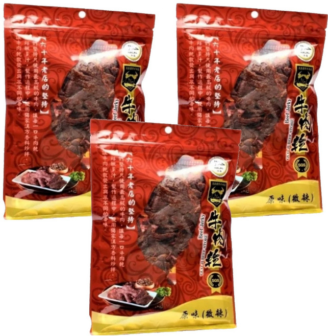 清真國際牛肉店 牛肉乾, 180g, 3包