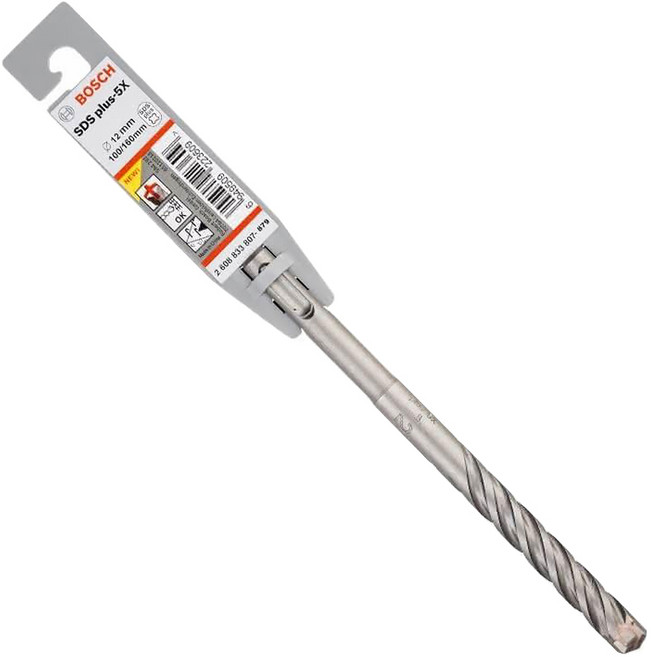 BOSCH 博世 台灣公司貨 SDS plus-5X 四溝四刃鎚鑽鑽頭 100 x 12 x 160mm, 1支