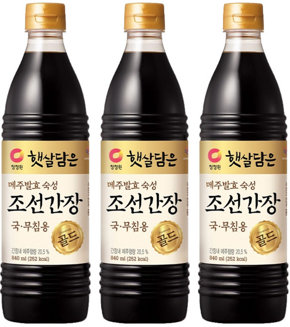 清淨園 朝鮮醬油, 3個, 840ml