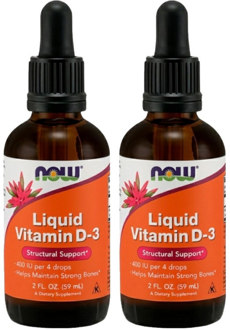 NOW Foods 台灣公司貨 維生素D3滴液, 59ml, 2瓶