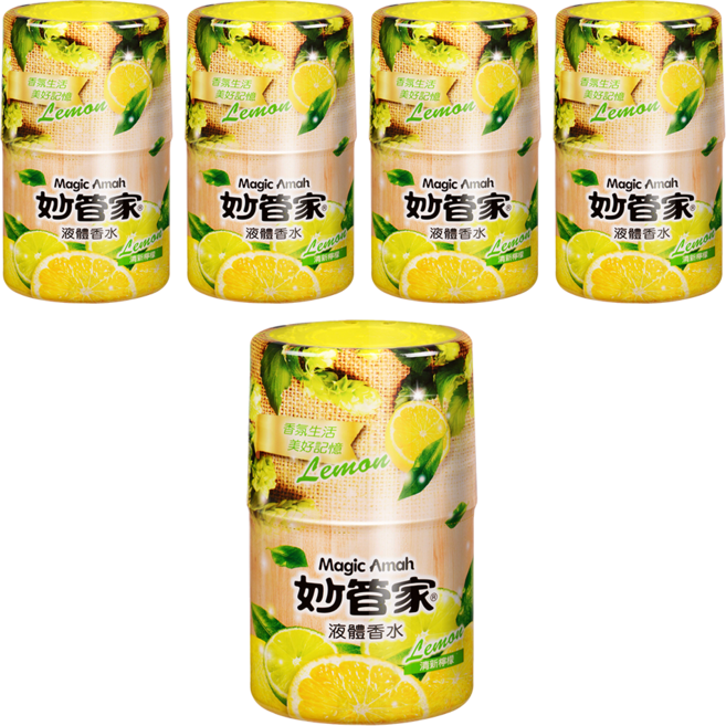 Magic Amah 妙管家 液體香水, 400ml, 5瓶, 清新檸檬
