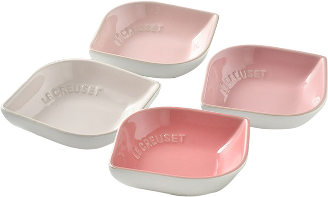 LE CREUSET 櫻之雪花瓣碟 4個 1組 粉紅色 13cm 瓷器
