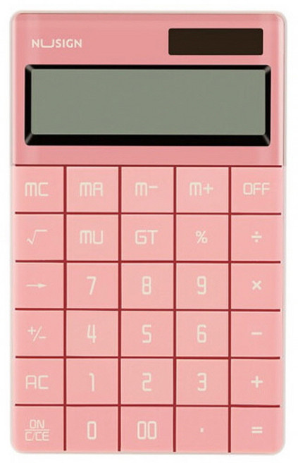 NUSIGN ABS計算器NS041, 玫瑰粉, 1個