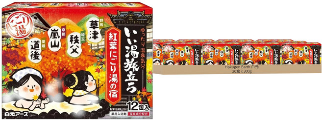 Hakugen Earth 白元 紅葉湯系列 入浴劑 12包, 300g, 30盒