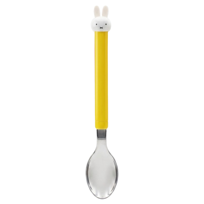 kanesho 金正陶器 MIFFY 立體頭 兒童餐具 不銹鋼 湯匙 黃色 單一商品 1個