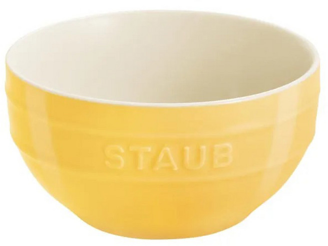法國 Staub 圓型陶瓷餐碗 12公分 檸檬黃 1個