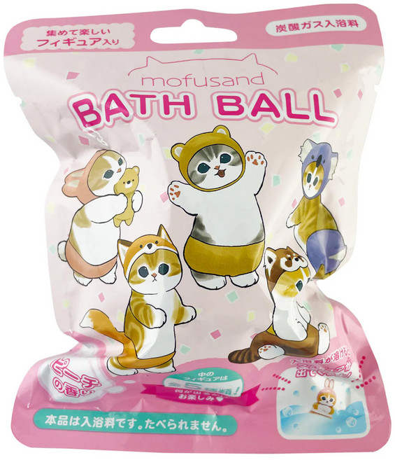 SHOBIDO 粧美堂 MOFUSAND 沐浴球 內附玩具, 75g, 1個