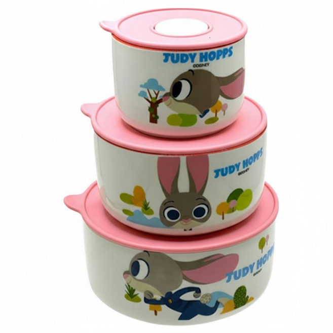 Zootopia 動物方城市 朱迪潮樂 保鮮碗套裝, 1組, 3個容器 + 3個蓋子