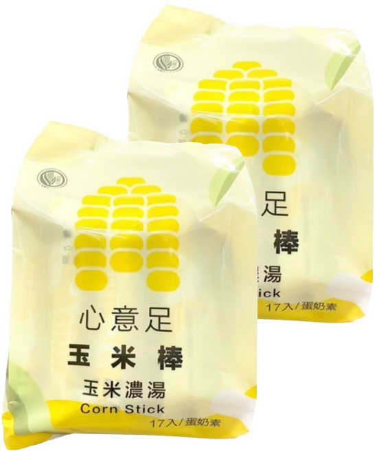 義竹鄉農會 心意足玉米棒 玉米濃湯口味, 102g, 2個