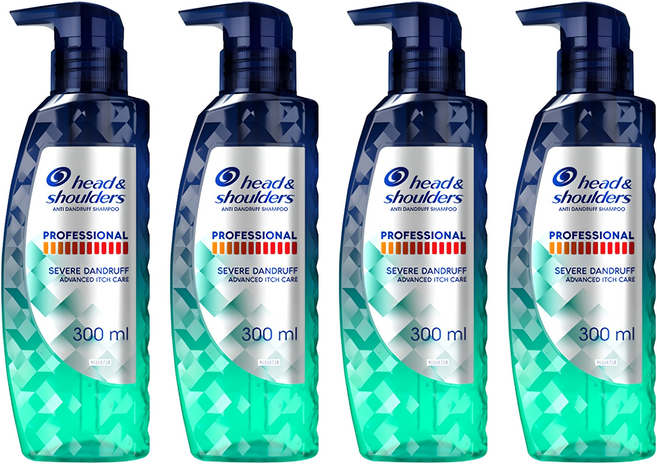 head&shoulders 海倫仙度絲 專業止癢頭皮護理洗髮精, 300ml, 4個