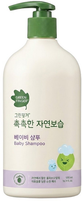 GREEN FINGER 綠手指 嬰兒保濕洗髮精, 500ml, 1瓶