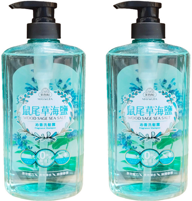 美吾髮 沁香洗髮露 鼠尾草海鹽, 700ml, 2瓶