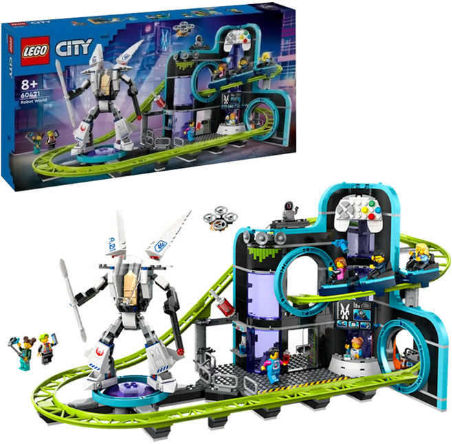 LEGO 60421 城市系列, 機器人世界雲霄飛車樂園 Robot World Roller-Coaster Park, 1盒