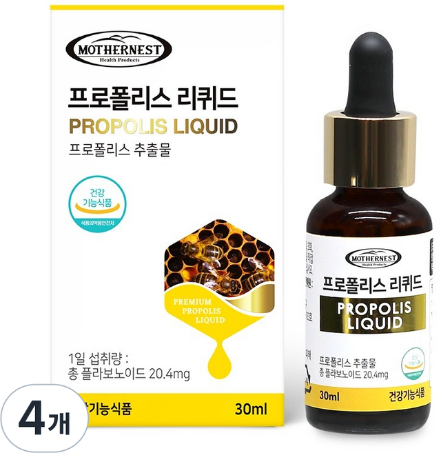 MOTHERNEST 蜂膠液, 4個, 30ml