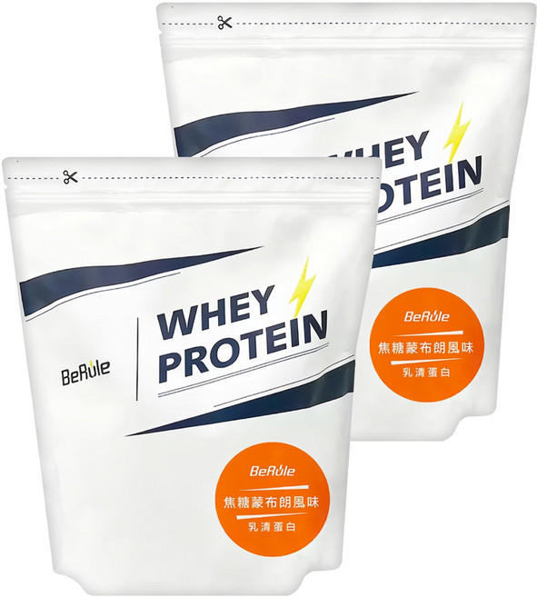 BeRule WPC乳清蛋白粉 焦糖蒙布朗口味, 1kg, 2袋