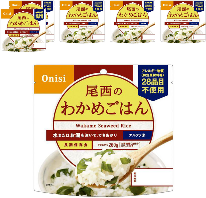 Onisi 尾西 沖泡即食海帶芽飯, 6包, 100g