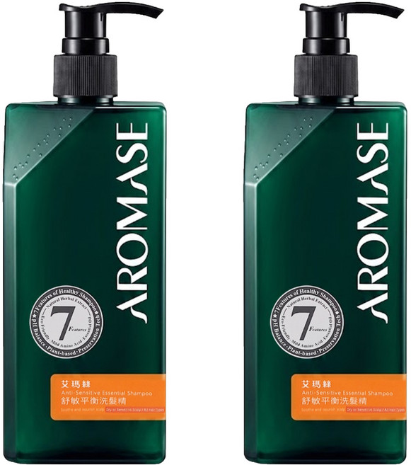 AROMASE 艾瑪絲 舒敏平衡洗髮精 適用一般髮質/中乾性/敏感性頭皮者, 400ml, 2件