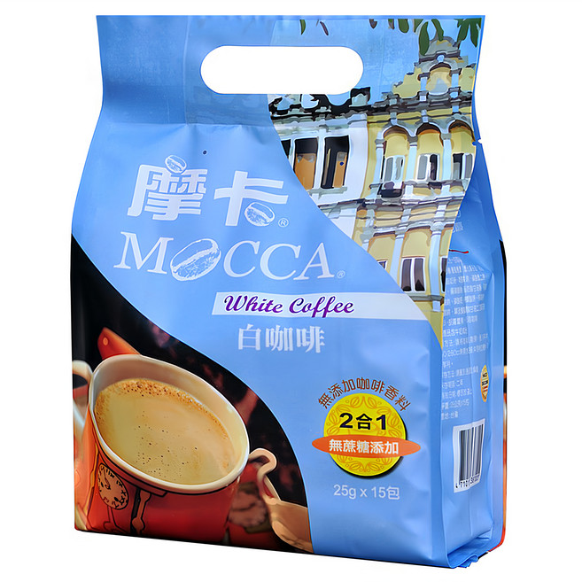 MOCCA 摩卡 二合一白咖啡, 25g, 15條, 1袋