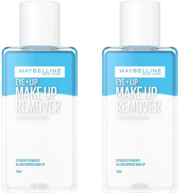 MAYBELLINE 媚比琳 台灣公司貨 輕柔眼唇卸妝液, 70ml, 2件