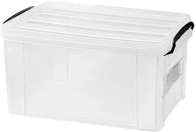 comet 多用途收納箱 34L 透明上蓋 + 透明本體, 1個, 透明色