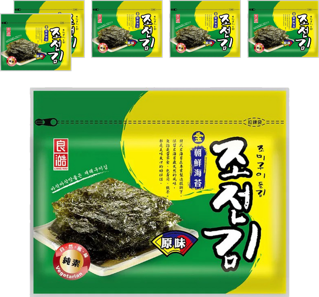 良澔 金朝鮮海苔 原味, 30g, 6包