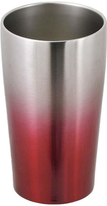 PEARL LIFE 珍珠金屬 Vintage Bar 系列 真空絕緣保溫杯 HC-317, 紅色, 420ml, 1個