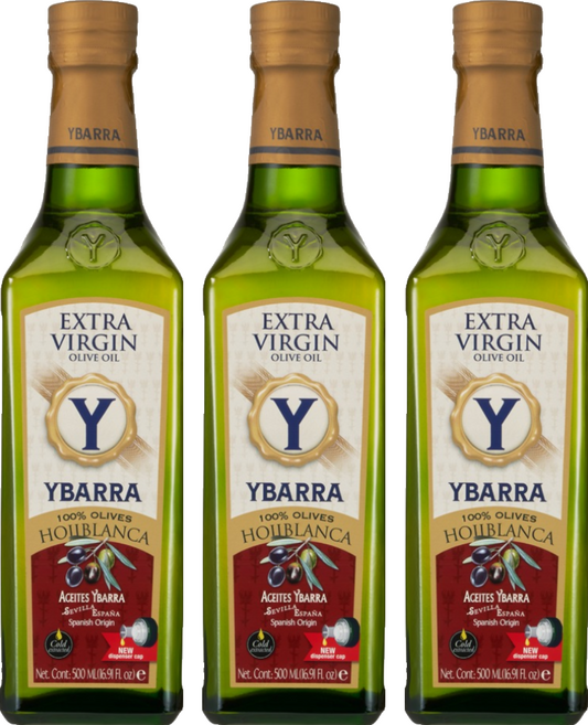 YBARRA 單一品種HOJIBLANCA特級初榨橄欖油, 3個, 500ml