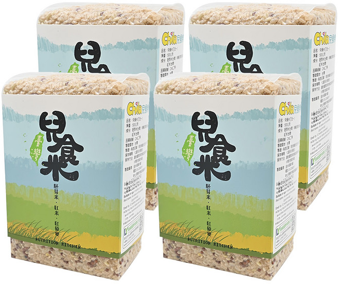 Chila 兒食樂 兒食米 三合一 4個月以上, 胚芽米 + 紅藜麥 + 紅米, 500g, 4包