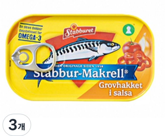 Stabbur 罐裝鯖魚莎莎醬, 110g, 3個