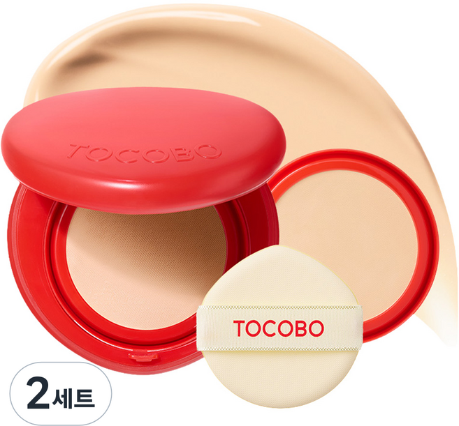 TOCOBO Apple Dewy Fit 氣墊粉餅 正裝 15g + 補充蕊 15g 套組, 2套, 22 Rosy