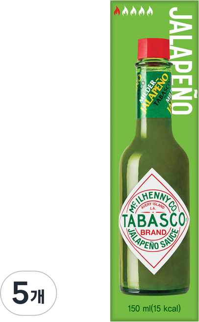 TABASCO 墨西哥辣椒辣醬, 5個, 150ml