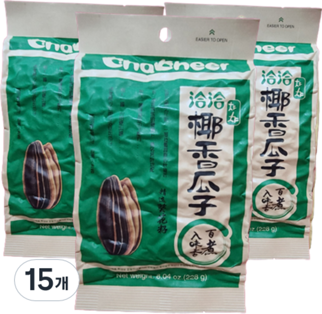 ChaCheer 洽洽 椰子味葵花籽, 15個, 228g