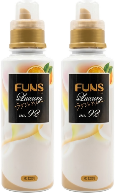 第一石鹼 FUNS Luxury 衣物柔軟精 No.92白麝香, 600ml, 2瓶