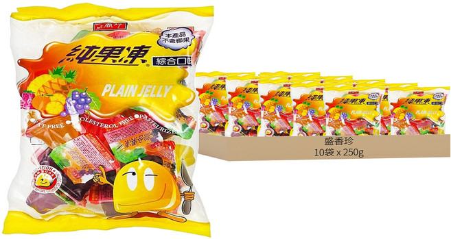 盛香珍 純果凍, 250g, 10袋