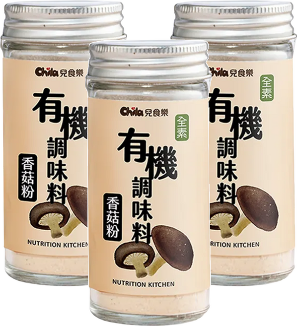 Chila 兒食樂 有機香菇粉, 3罐, 14g