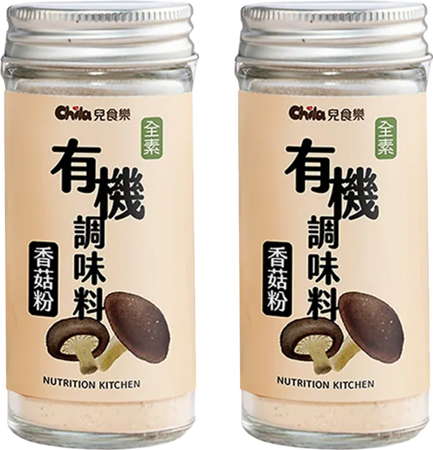 Chila 兒食樂 有機香菇粉, 2罐, 14g