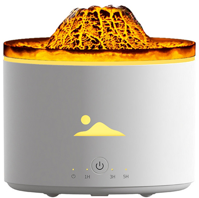 西格傢飾 火山熔岩香薰機加濕器 115 x 115 x 112mm 230ml, HX-130A, 白色