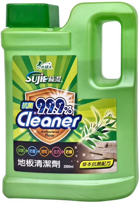 蘇潔 地板清潔劑 草本抗菌配方, 2L, 1瓶