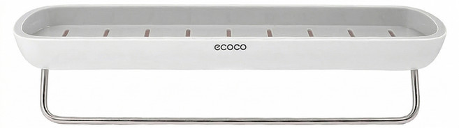 ecoco 意可可 浴室置物架全配款 有毛巾架, 1個, 灰色