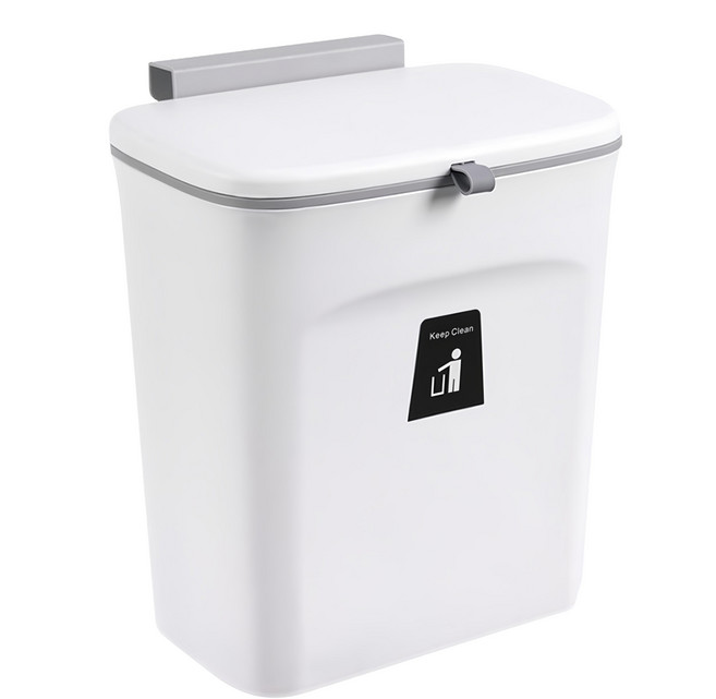 壁掛垃圾桶 9L, 白色
