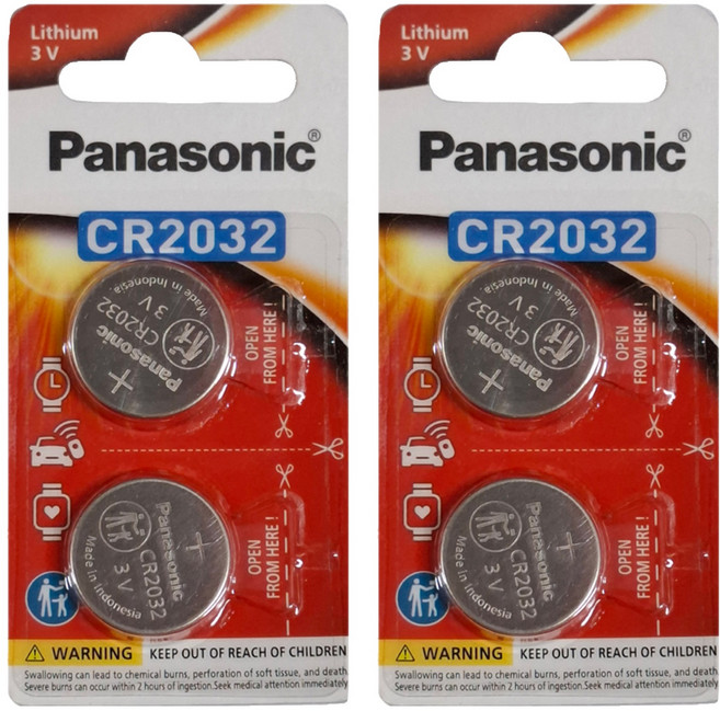 Panasonic 台灣公司貨 鋰鈕扣電池 CR-2032TW, 2入, 2組