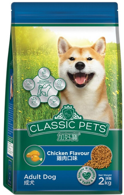 CLASSIC PETS 加好寶 成犬用狗糧, 雞肉口味, 2kg, 1袋